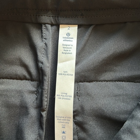 NWT Lululemon Athletica Long Story Short Shorts Black High Rise Women's Size 2 - Picture 9 of 14